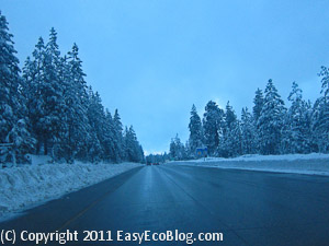 winter, snow on the road